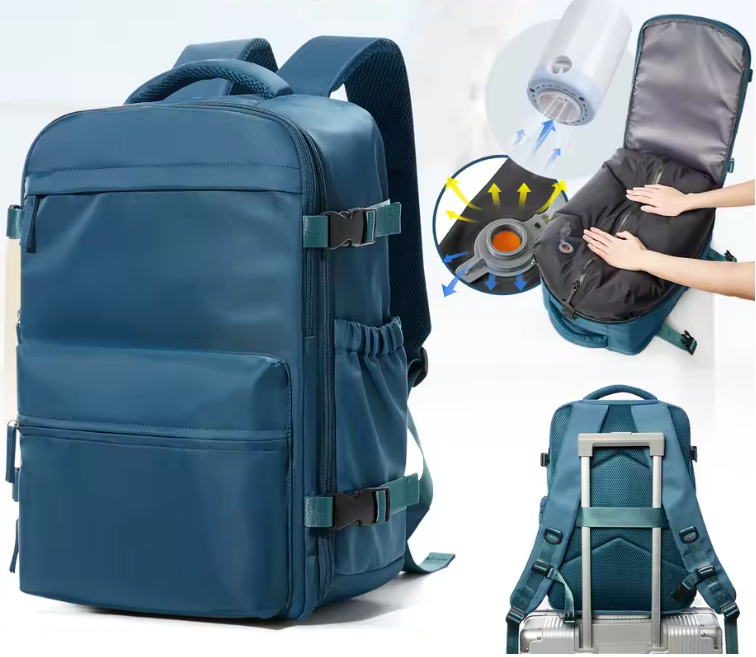 Ryanair Cabin Reisrugzak met Pomp – Air Vacuum Compressie Laptoptas voor Mannen & Vrouwen, Vlucht Handbagage