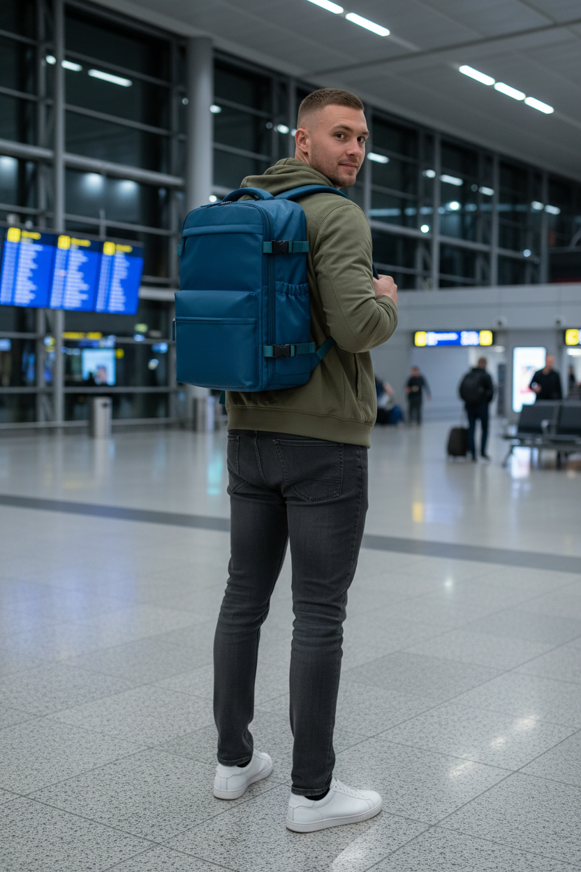 Ryanair Cabin Reisrugzak met Pomp – Air Vacuum Compressie Laptoptas voor Mannen & Vrouwen, Vlucht Handbagage