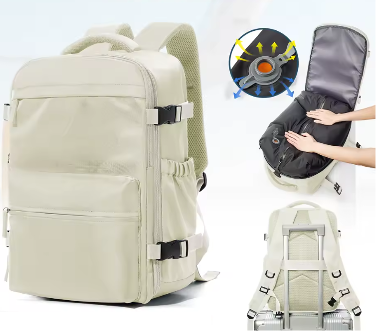 Ryanair Cabin Reisrugzak met Pomp – Air Vacuum Compressie Laptoptas voor Mannen & Vrouwen, Vlucht Handbagage