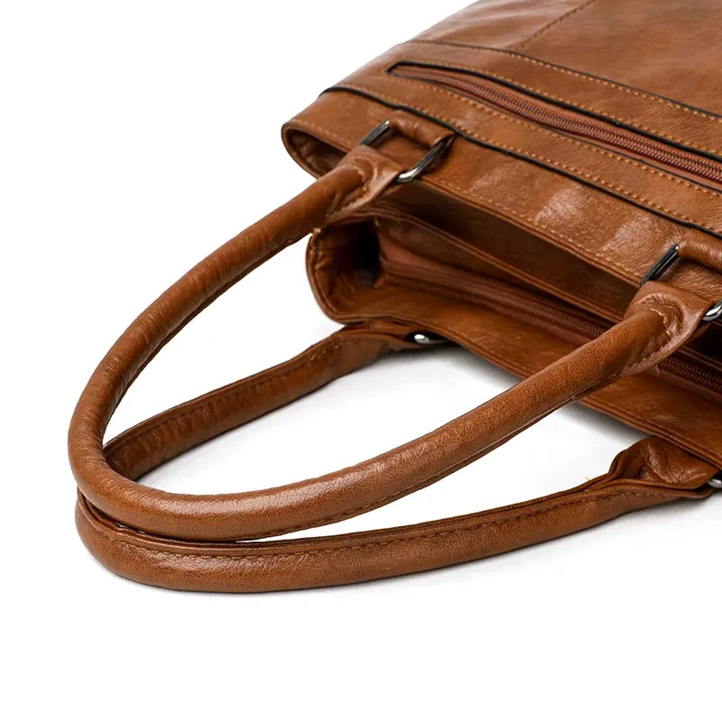 Dames handtas van veganistisch leer – Grote casual tote bag, schouder- en crossbodytas voor dagelijks gebruik van LevarJewelz