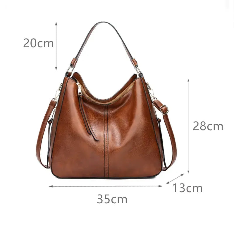 Vegan Leren Hobo Handtas voor Dames Grote Designer Schoudertas Crossbody Tas Vintage Stijl van LevarJewelz