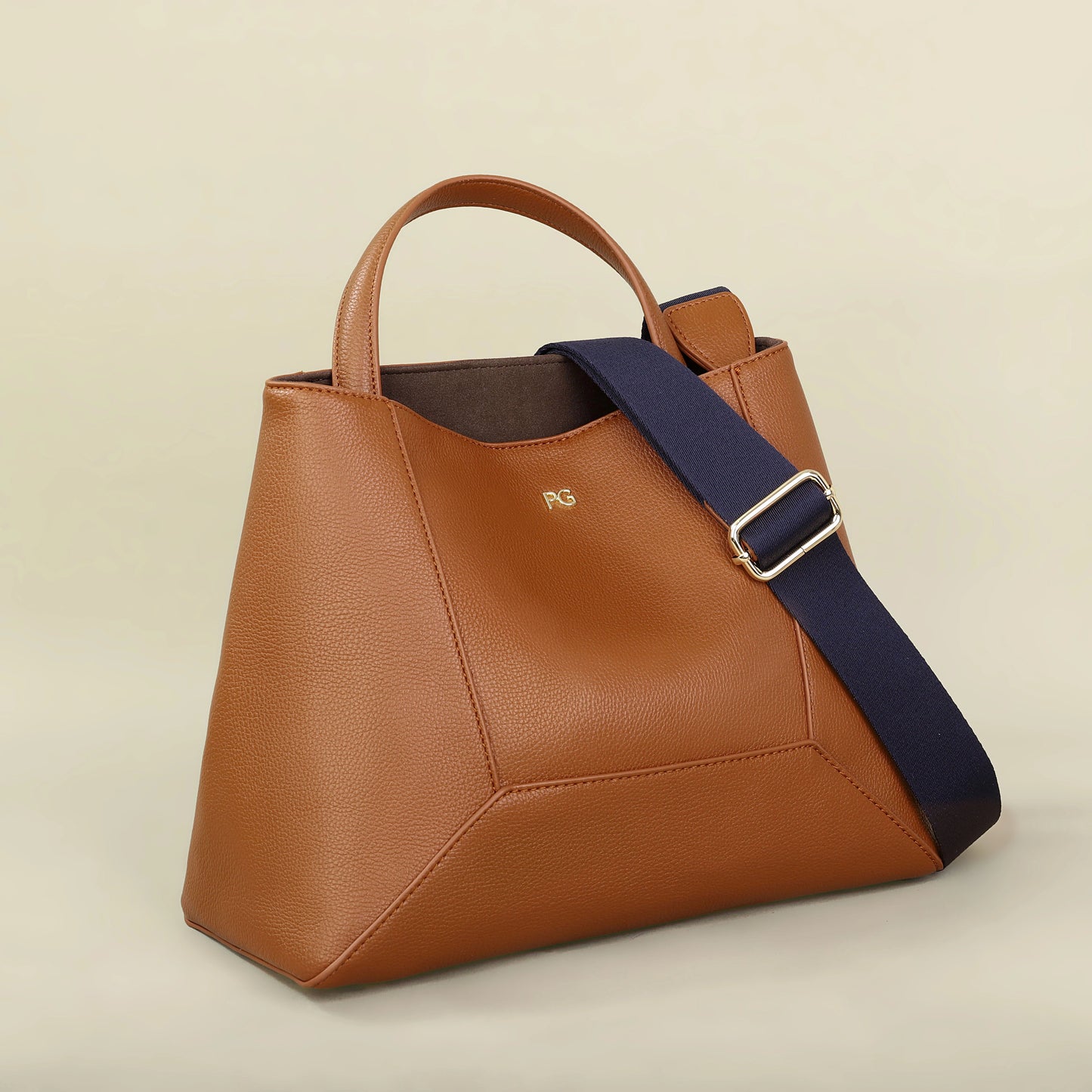 Echte leren draagtas voor dames – Geometrische schoudertas voor werk, winkelen en dagelijks gebruik | LevarJewelz