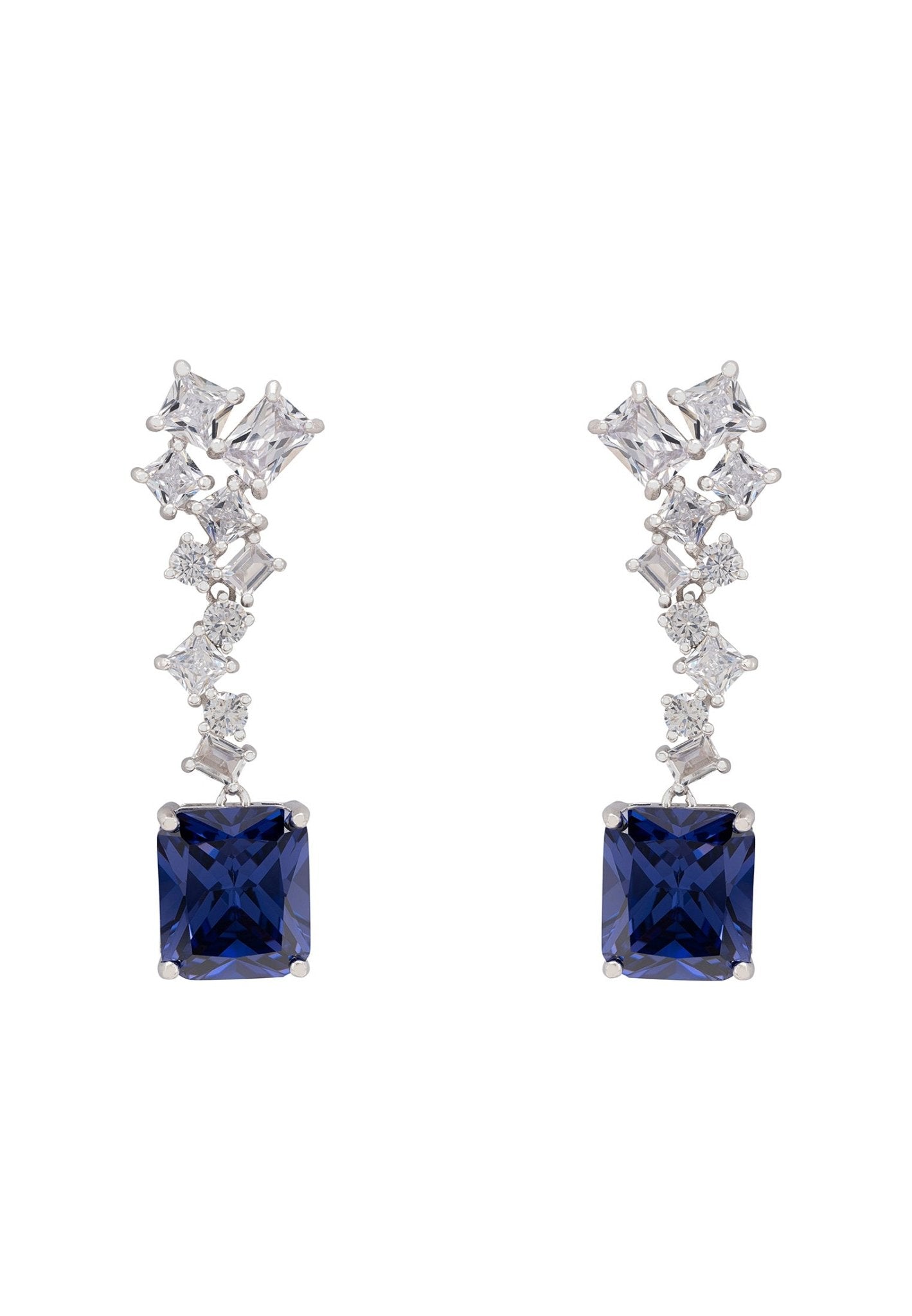 Diana Tanzanite Drop Earrings in 925 Sterling Silver - Elegant Luxury Jewelry for Women