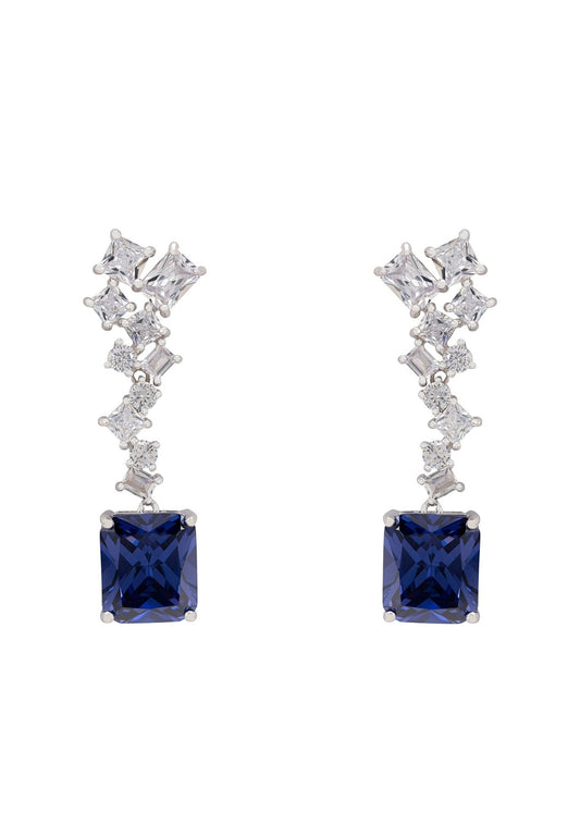 Diana Tanzanite Drop Earrings in 925 Sterling Silver - Elegant Luxury Jewelry for Women