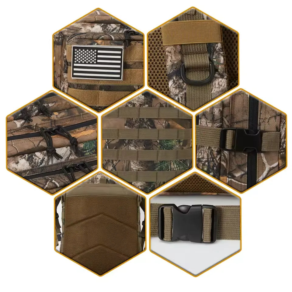 45L Tactische Rugzak voor Mannen en Vrouwen – Outdoor Wandelen, Kamperen, Reizen en Survival Rugzak door LevarJewelz