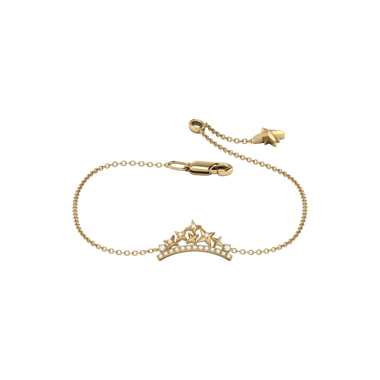 Starry Cascade Diamond Tiara Bracelet in 14K Yellow Gold Vermeil – Luxury Jewelry by LevarJewelz