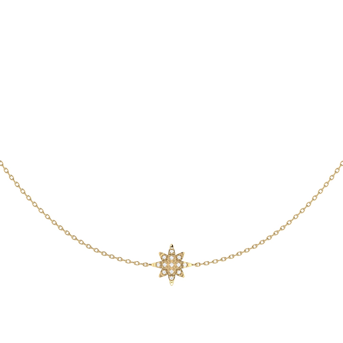 Starry Lane Layered Diamond Necklace in 14K Yellow Gold Vermeil – Luxury Jewelry by LevarJewelz