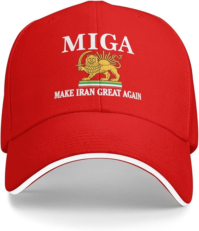MIGA Make Iran Great Again Cap with Lion and Sun Symbol – Unisex Persian Heritage Hat for Men and Women