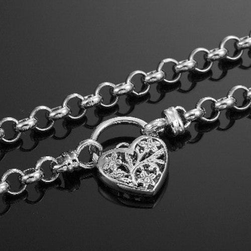 Luxury Jewelry by LevarJewelz | 925 Sterling Silver Plated 6mm Belcher Chain Necklace with Filigree Locket – Shine Beyond Limits