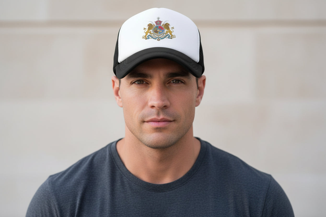 Unisex Persian Pahlavi Dynasty Lion and Sun Emblem Cap – Adjustable Summer Sport Hat by LevarJewelz