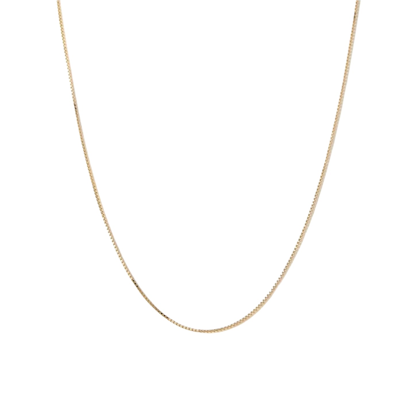Schmale Baby-Box-Kette aus 14 Karat Gold für Männer und Frauen (0,7 mm, 16–24 Zoll) – Luxusschmuck von LevarJewelz 