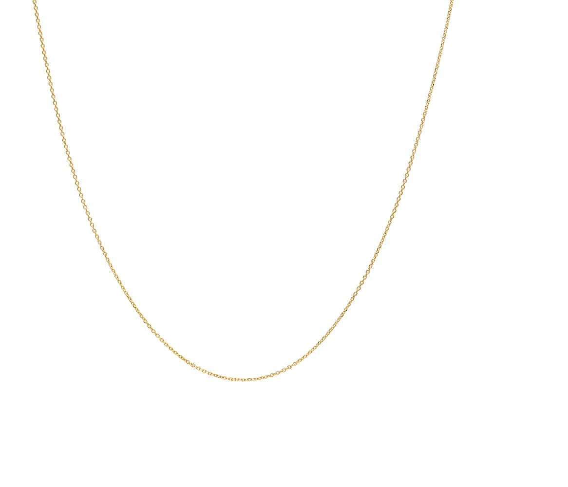 Elegant 14K Gold Thin Baby Cable Chain Necklace – 18" Italian Rope Chain | Luxury Jewelry by LevarJewelz