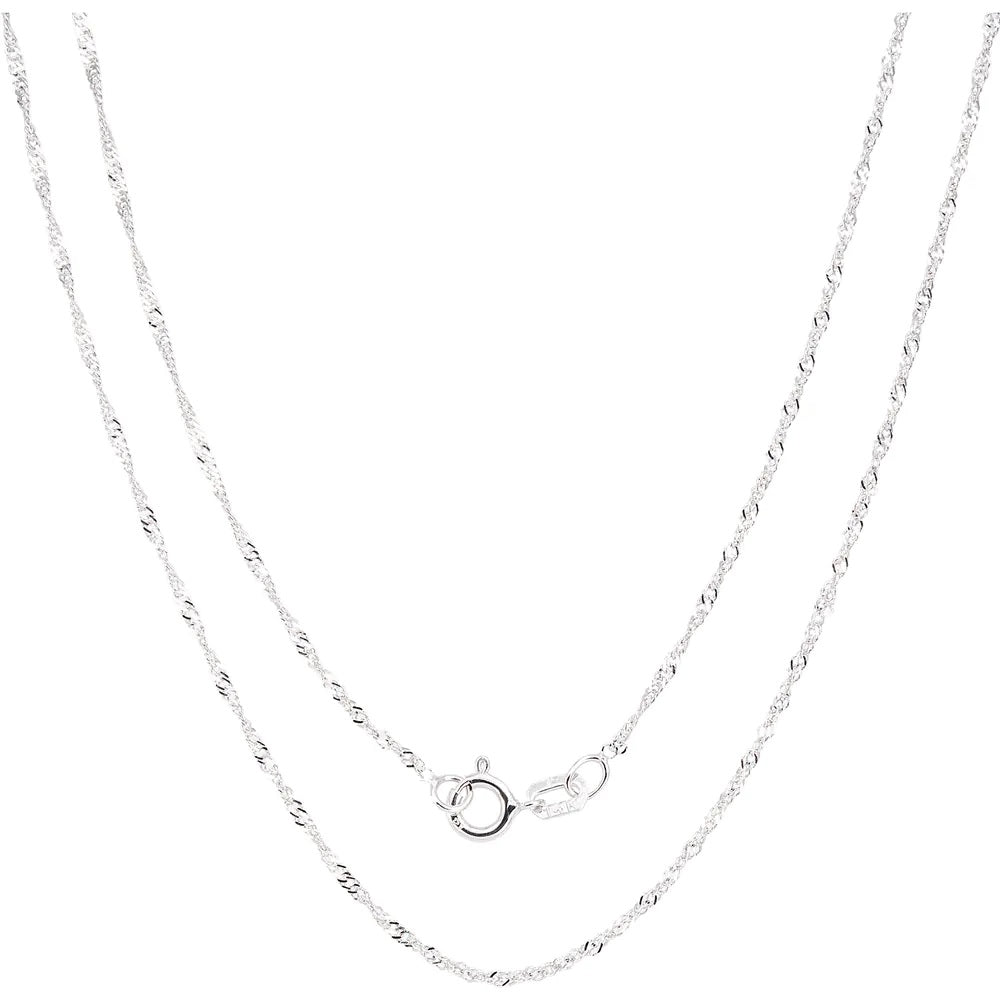 Elegant 925 Sterling Silver Singapore Chain Necklace – Italian Craftsmanship by LevarJewelz | Shine Beyond Limits