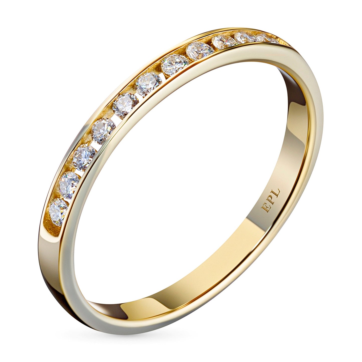 14K Geelgouden Ring met 11 Ronde Geslepen Lab-Created Diamanten 0.254 CT.TW – Luxe Sieraden van LevarJewelz 