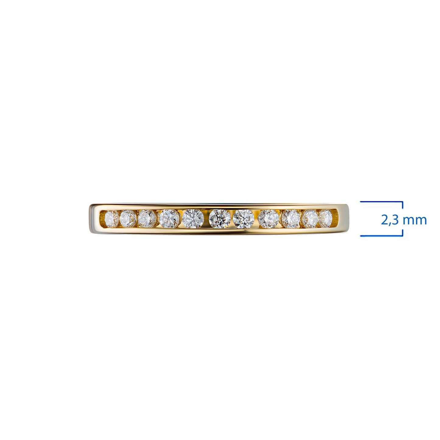 14K Geelgouden Ring met 11 Ronde Geslepen Lab-Created Diamanten 0.254 CT.TW – Luxe Sieraden van LevarJewelz 