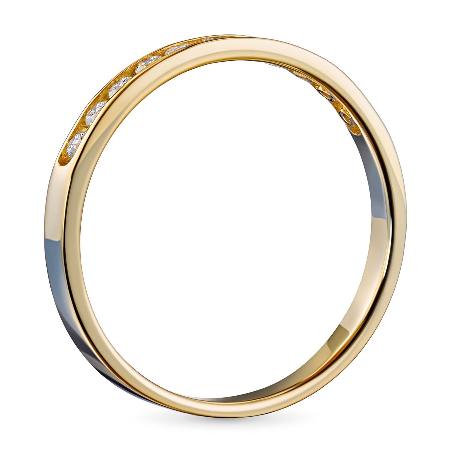 14K Yellow Gold Ring with 11 Round-Cut Lab-Created Diamonds 0.254 CT.TW – Luxury Jewelry by LevarJewelz