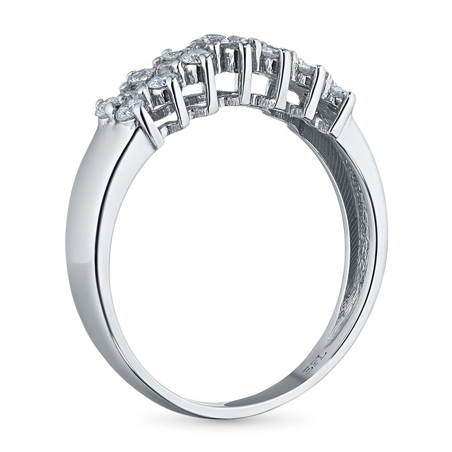 Sterling Silver Ring with 20 Round-Cut Lab-Created Diamonds 0.58 CT.TW – Luxury Jewelry by LevarJewelz