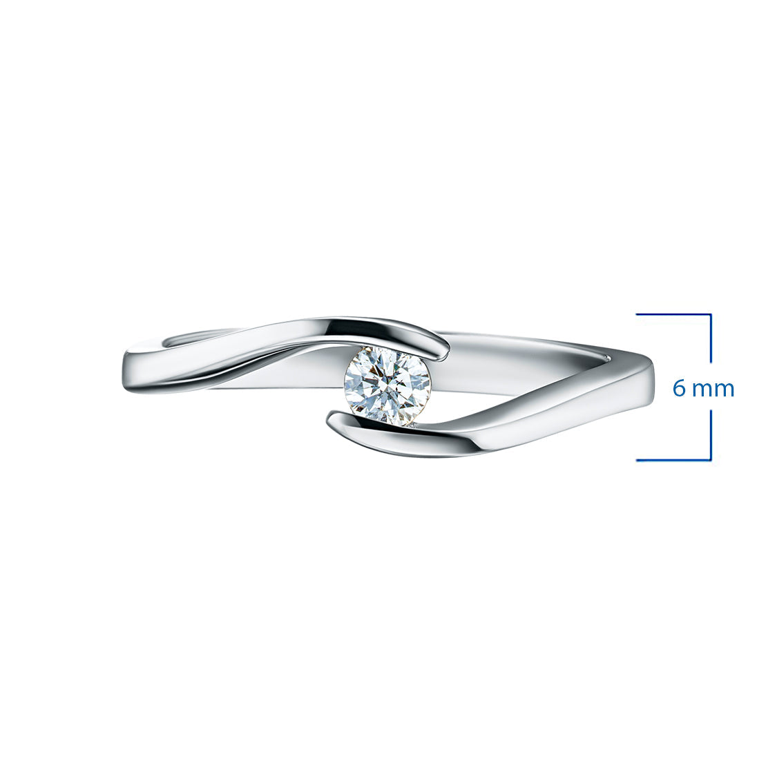 Classic Sterling Silver Ring with 0.119 CT Round Lab Diamond – Luxury Jewelry by LevarJewelz