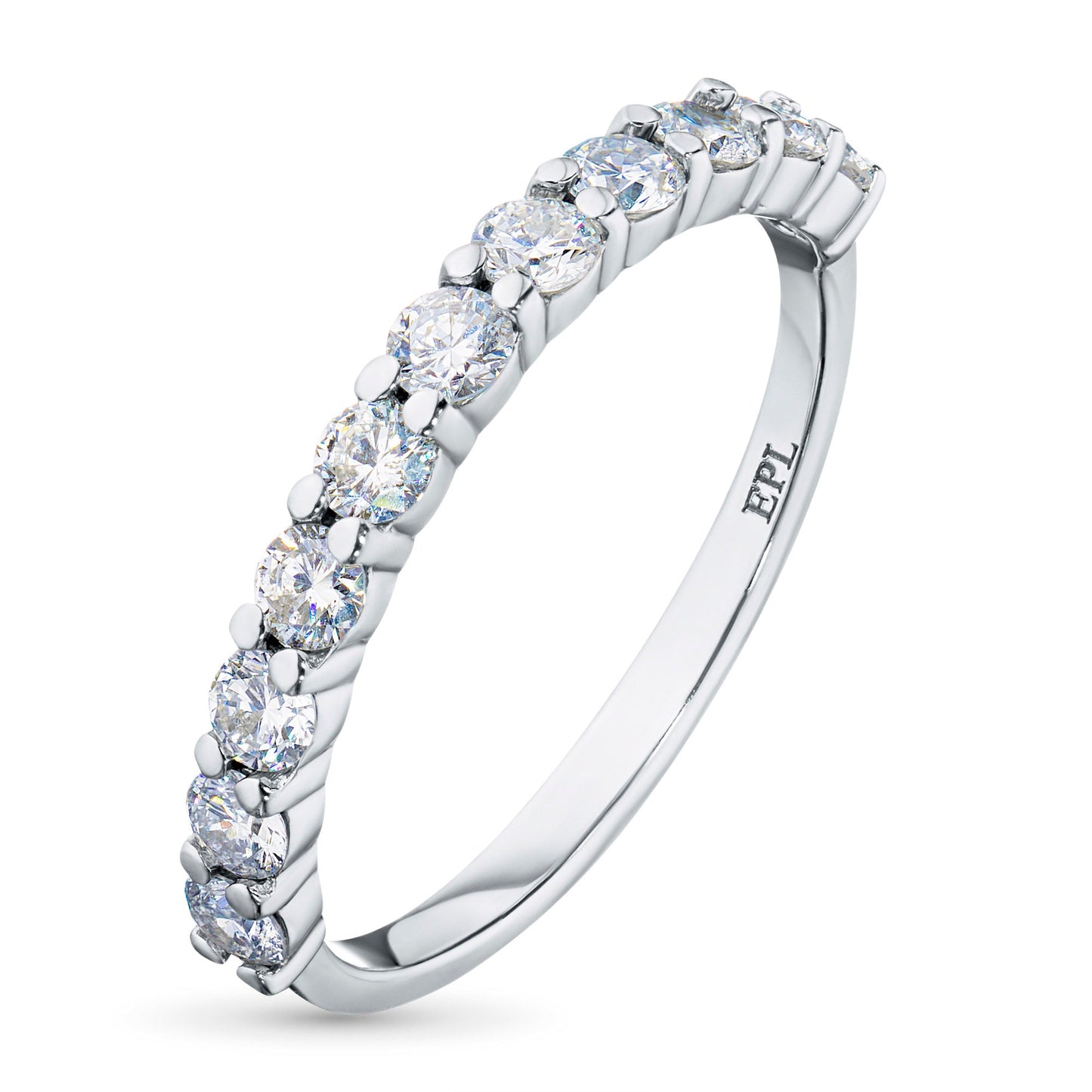 Sterling-Silberring mit 11 im Labor hergestellten Diamanten im Rundschliff – Eleganter Luxusschmuck von LevarJewelz 