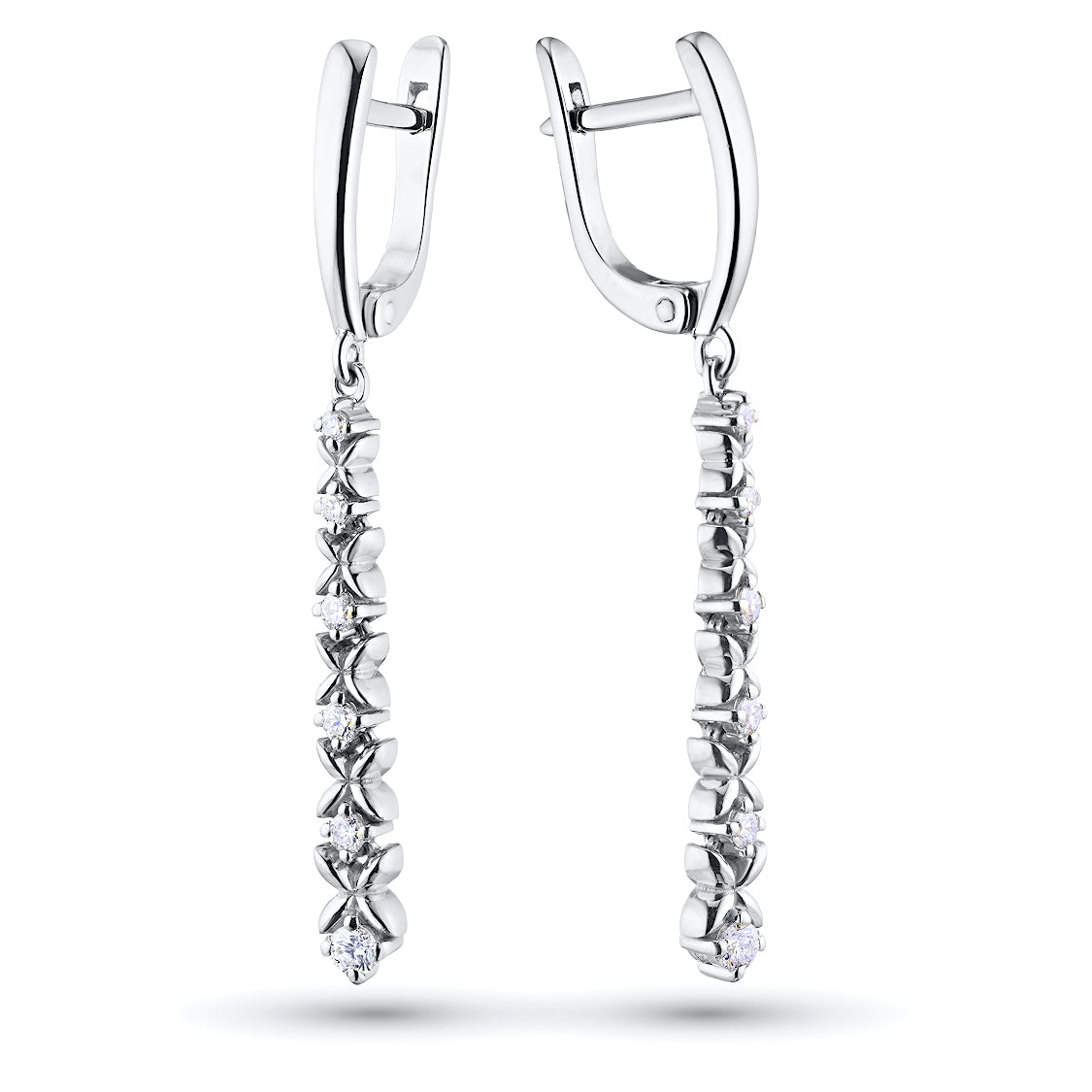 Luxury Sterling Silver Diamond Earrings – Elegant Fine Jewelry by LevarJewelz