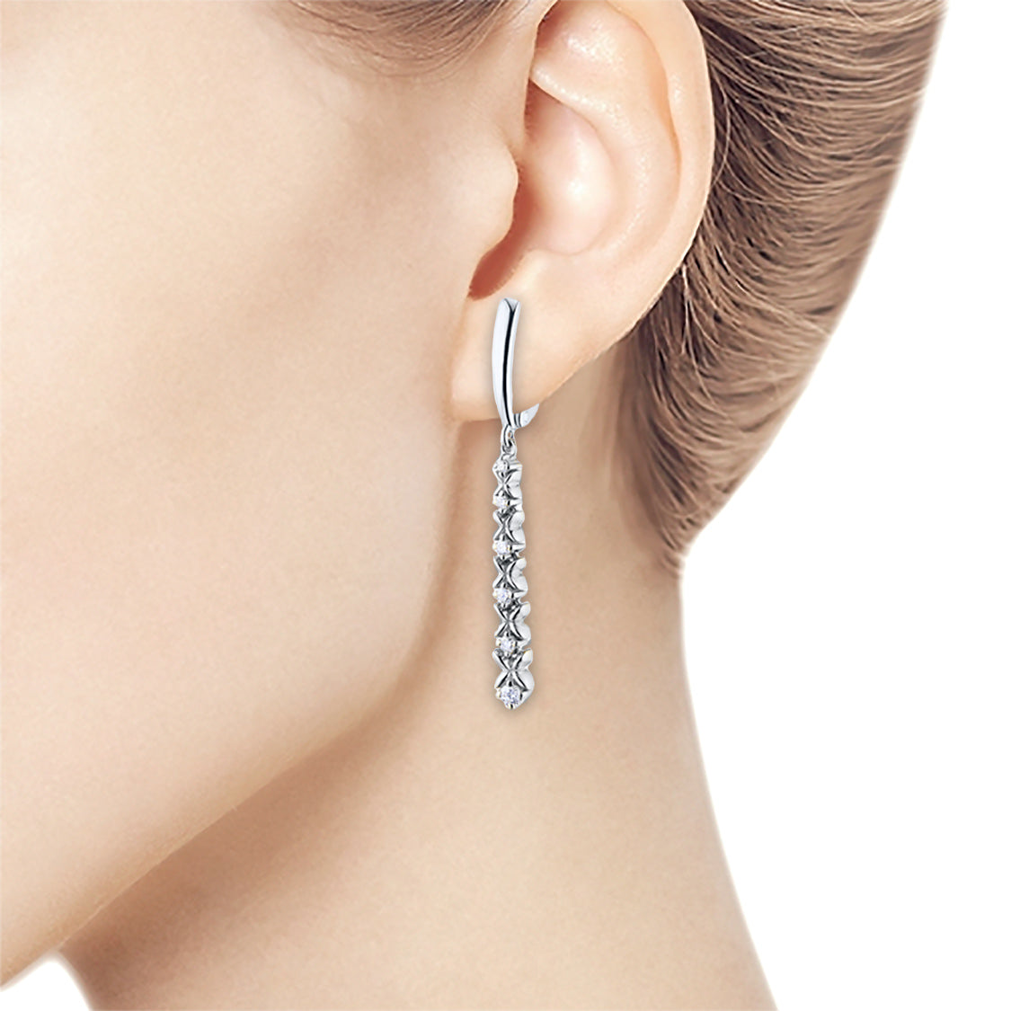 Luxury Sterling Silver Diamond Earrings – Elegant Fine Jewelry by LevarJewelz