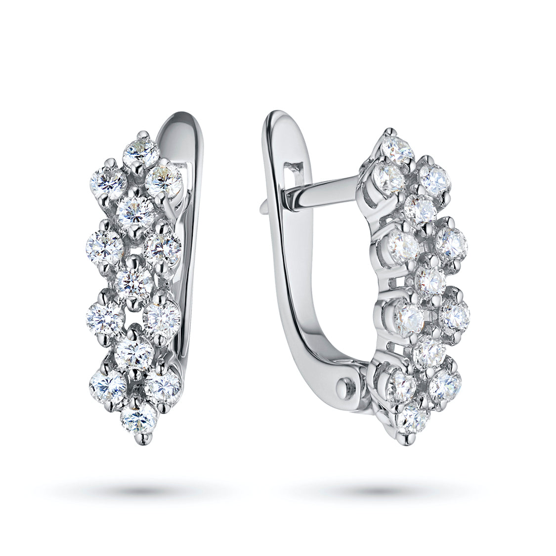 Elegant Sterling Silver Earrings with High-Clarity Lab Diamonds – Luxury Jewelry by LevarJewelz