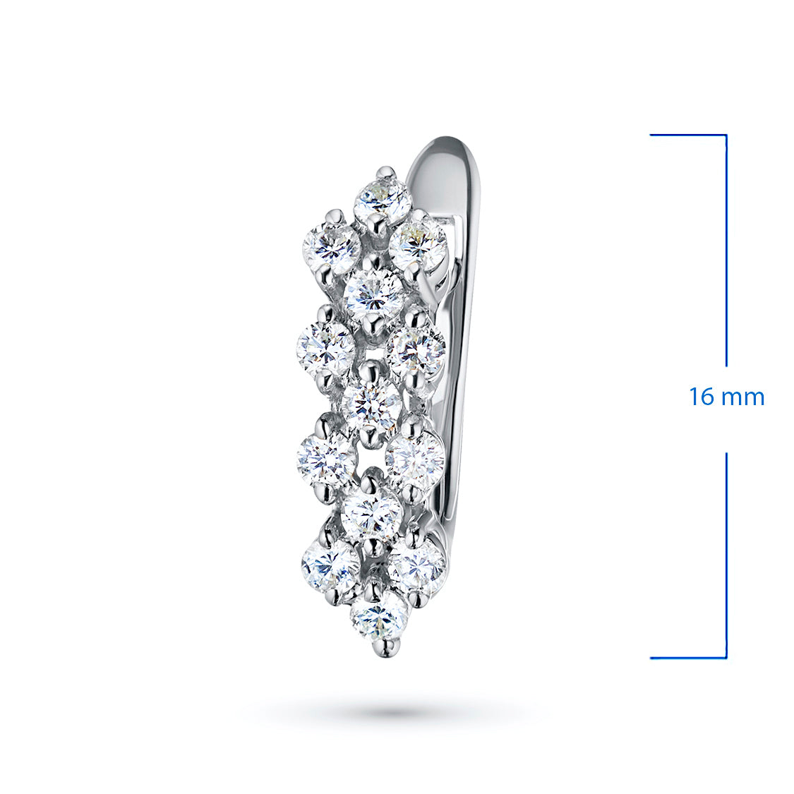 Elegant Sterling Silver Earrings with High-Clarity Lab Diamonds – Luxury Jewelry by LevarJewelz