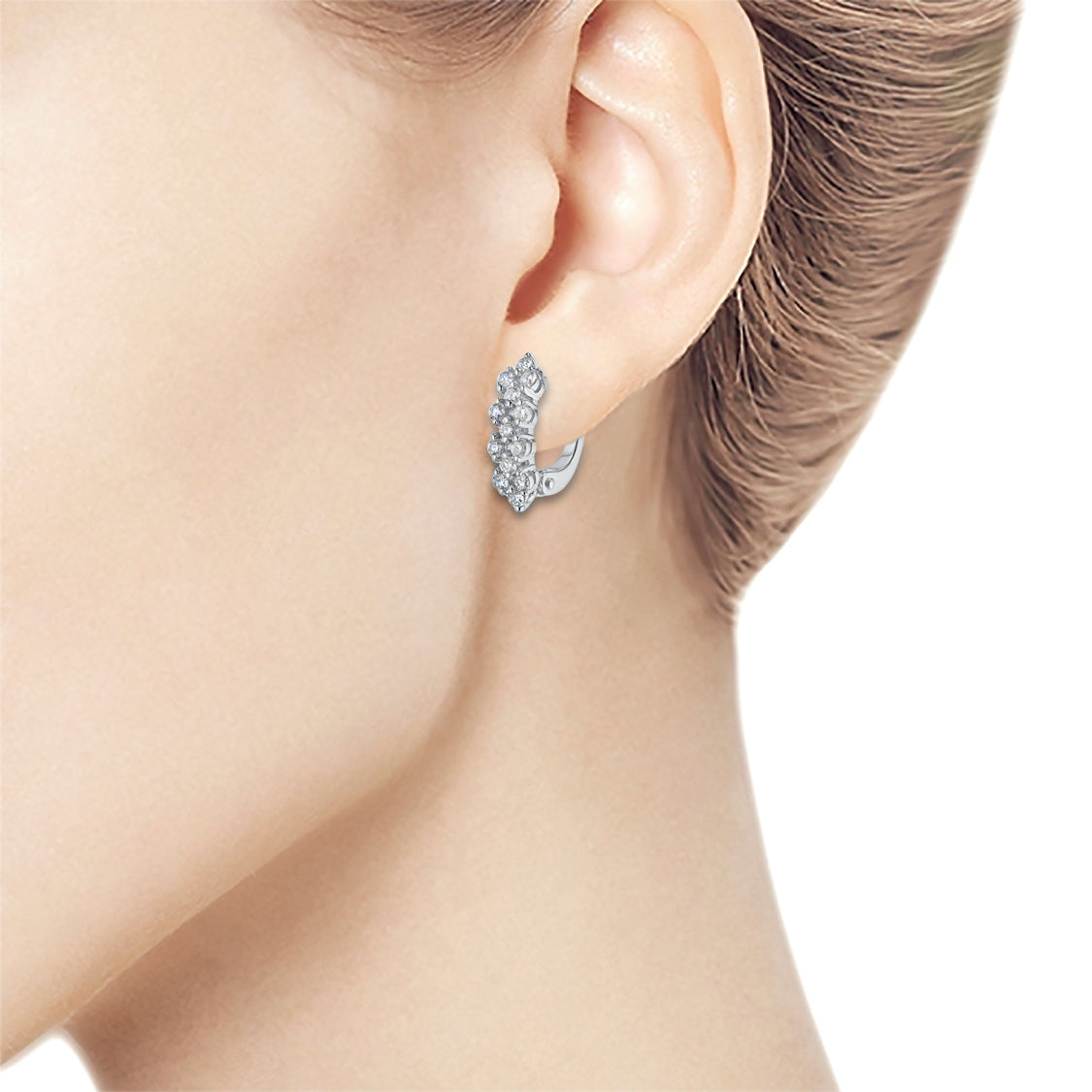 Elegant Sterling Silver Earrings with High-Clarity Lab Diamonds – Luxury Jewelry by LevarJewelz