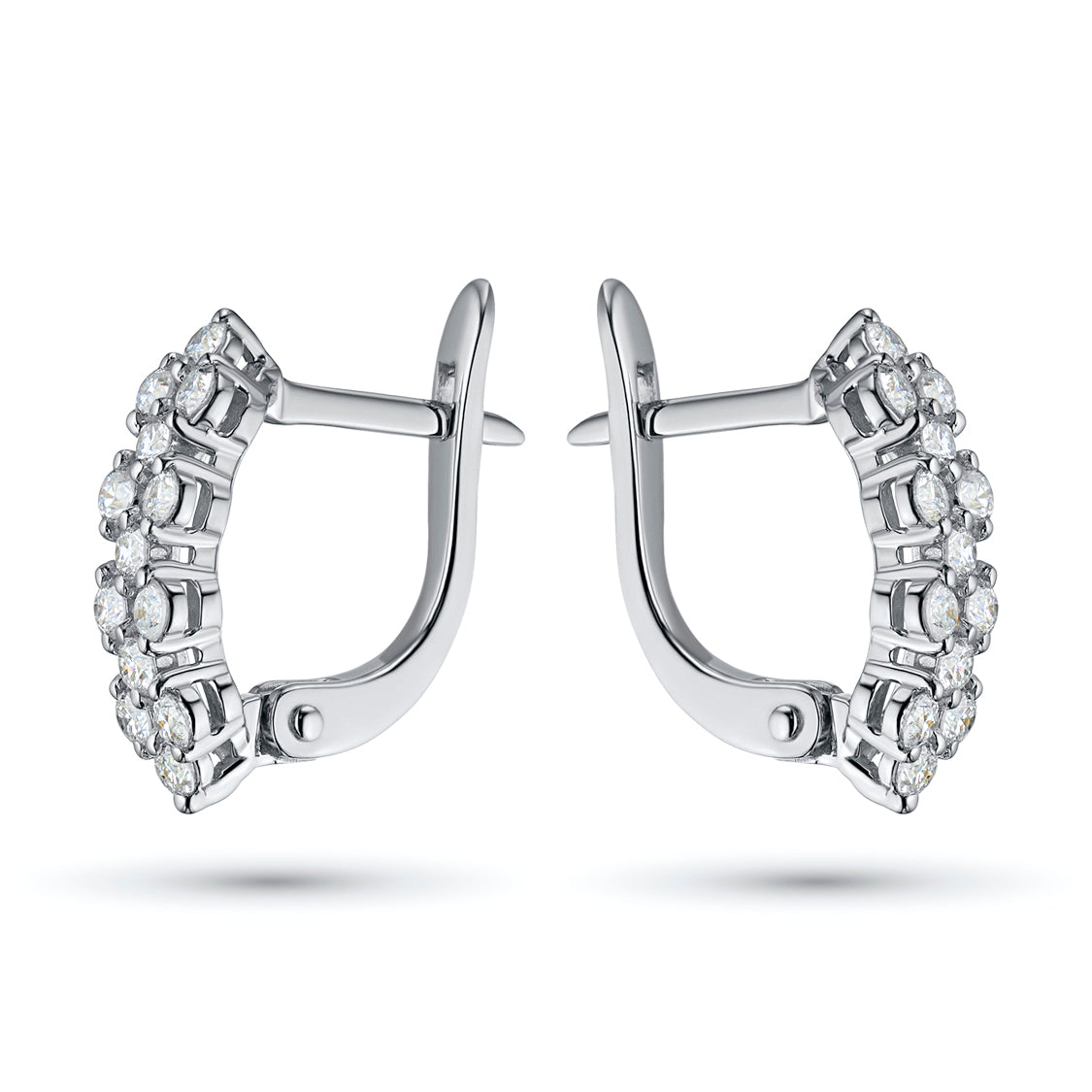 Elegant Sterling Silver Earrings with High-Clarity Lab Diamonds – Luxury Jewelry by LevarJewelz