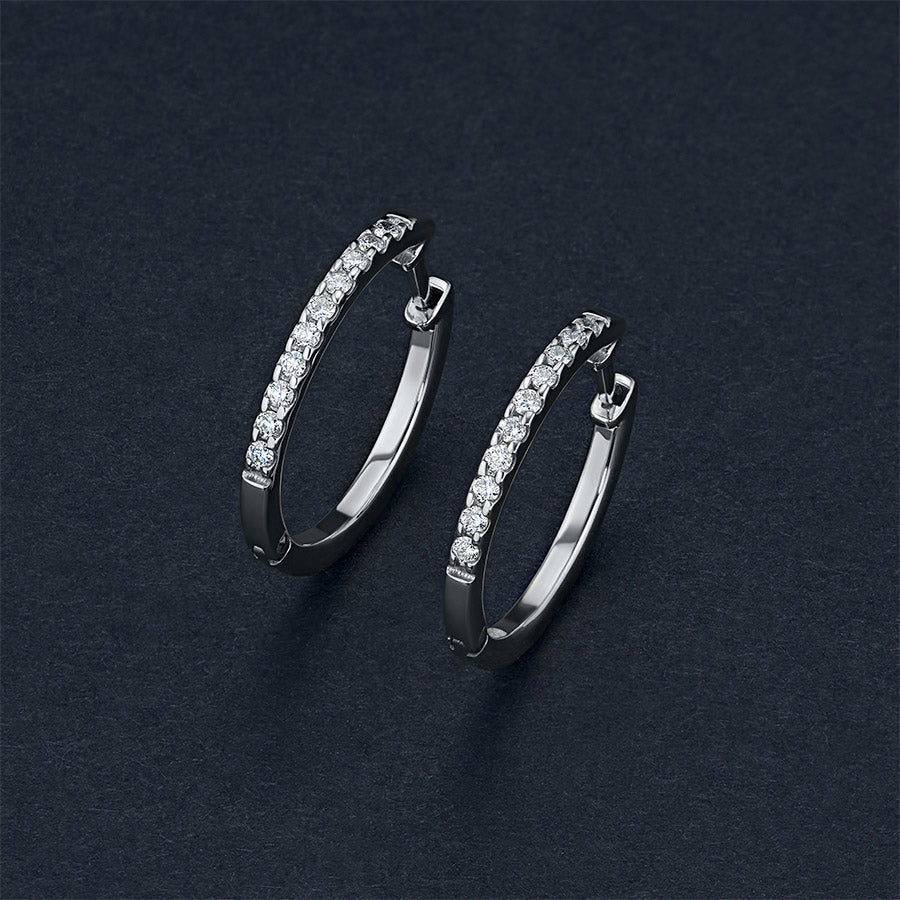 Sterling Silver Earrings with Flawless Diamonds - Luxury Jewelry by LevarJewelz