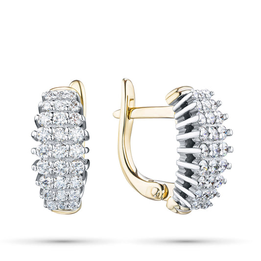 Luxuriöse Diamantohrringe in 14 Karat Gold – Eleganter Schmuck für Damen von LevarJewelz 