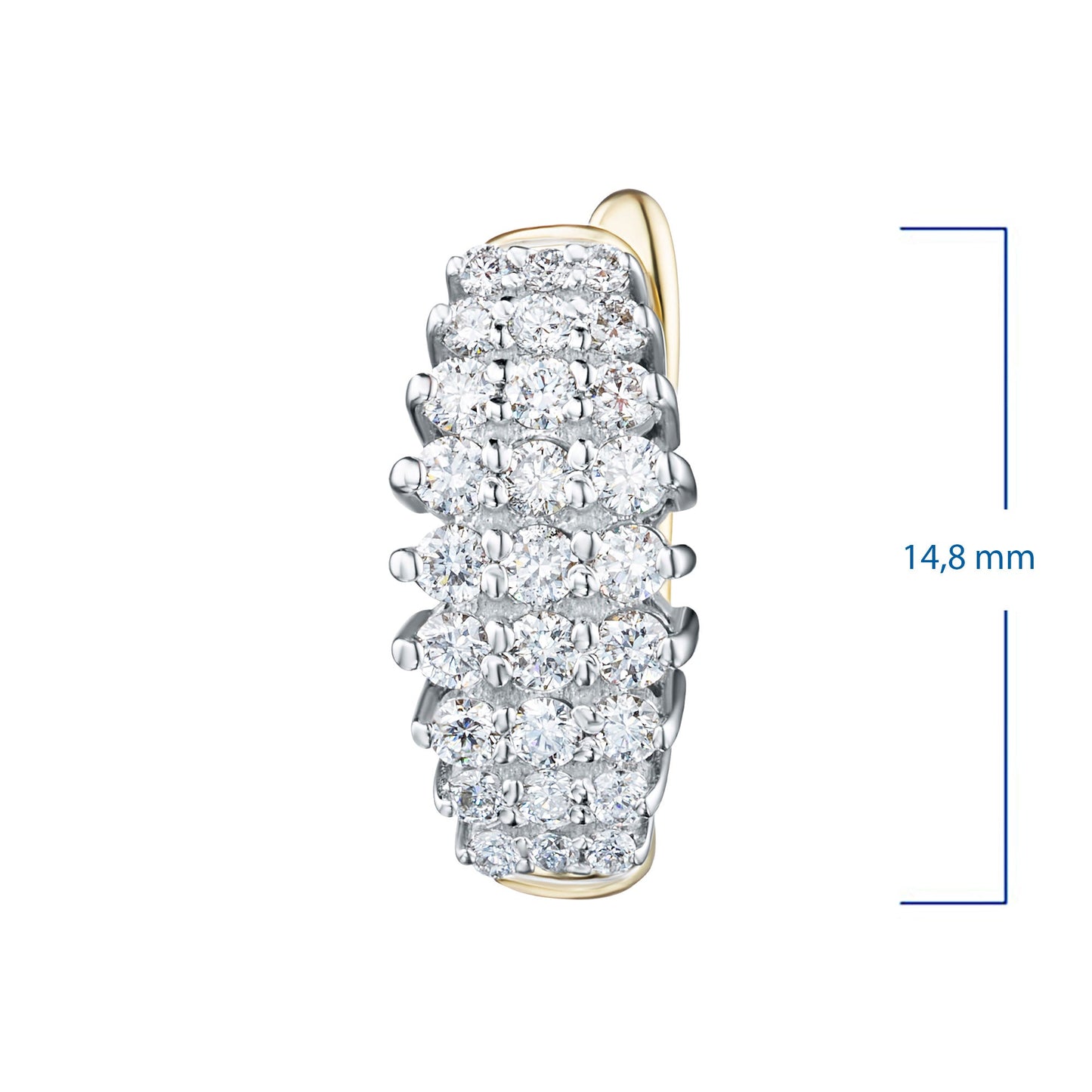 Luxuriöse Diamantohrringe in 14 Karat Gold – Eleganter Schmuck für Damen von LevarJewelz 