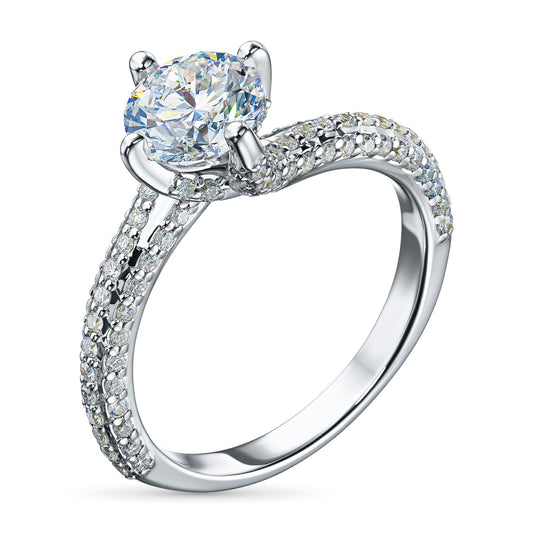 Elegant White Gold Ring with 97 Round-Cut Diamonds 1.679 CT.TW – Luxury Jewelry by LevarJewelz