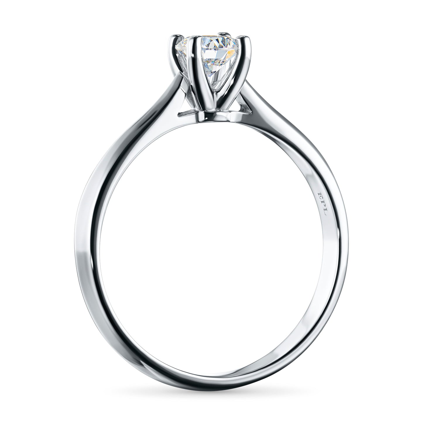 14K White Gold Ring with Round-Cut Lab-Created Diamond 0.525 CT.TW – Luxury Jewelry by LevarJewelz