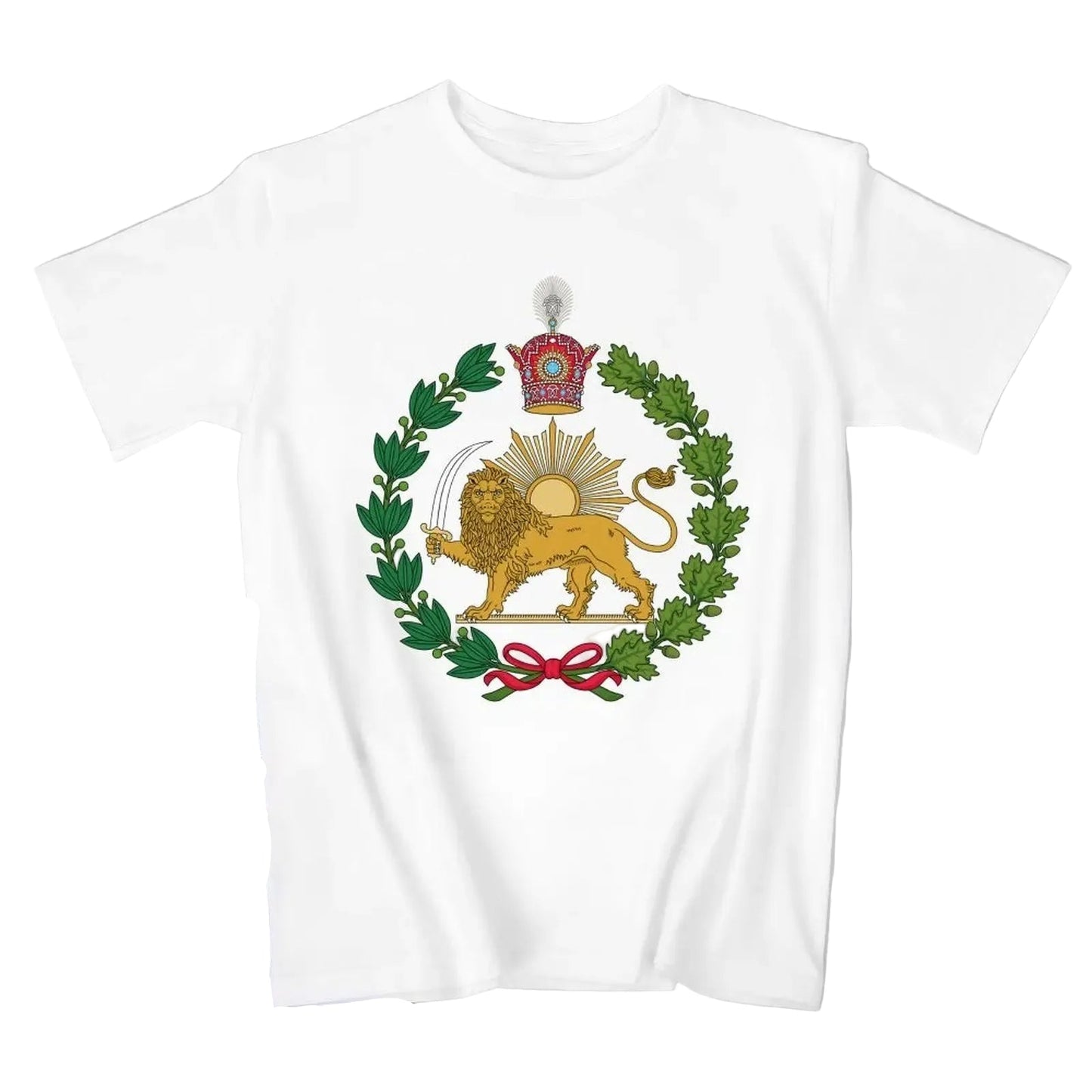T-shirt met Perzische leeuw en zonnesymbool – Katoenen T-shirt geïnspireerd op het Iraanse erfgoed | LevarJewelz