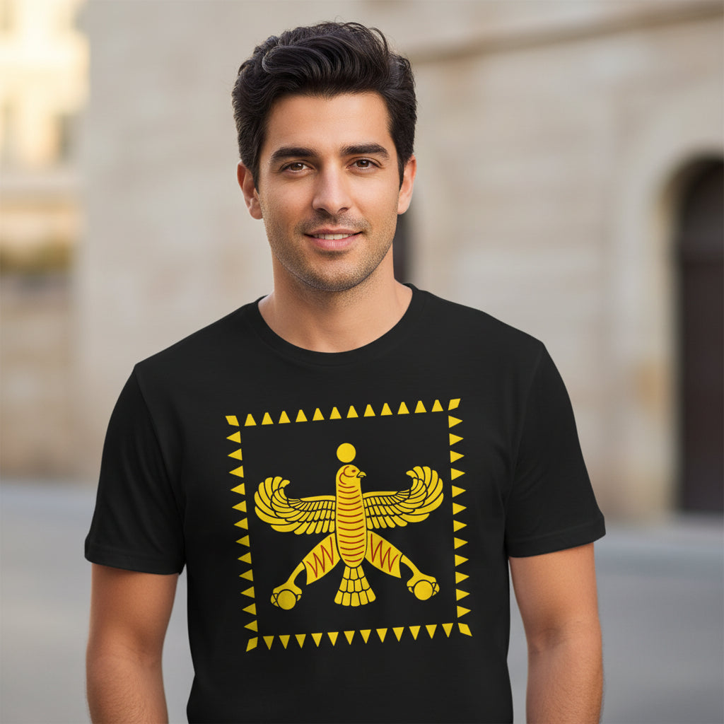 T-shirt met de vlag van het Perzische Achaemenidische Rijk van LevarJewelz