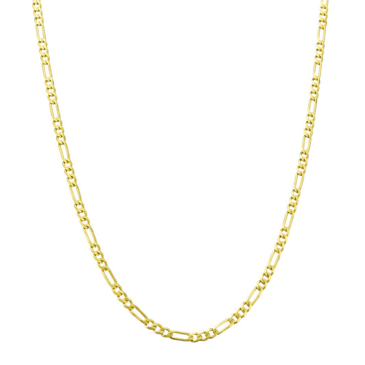 14 Karat Gold Baby Figaro Kette Halskette – Elegante Vintage-inspirierte dünne Kette von LevarJewelz 